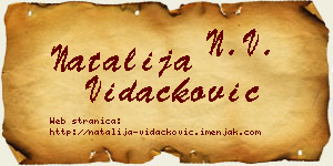 Natalija Vidačković vizit kartica
